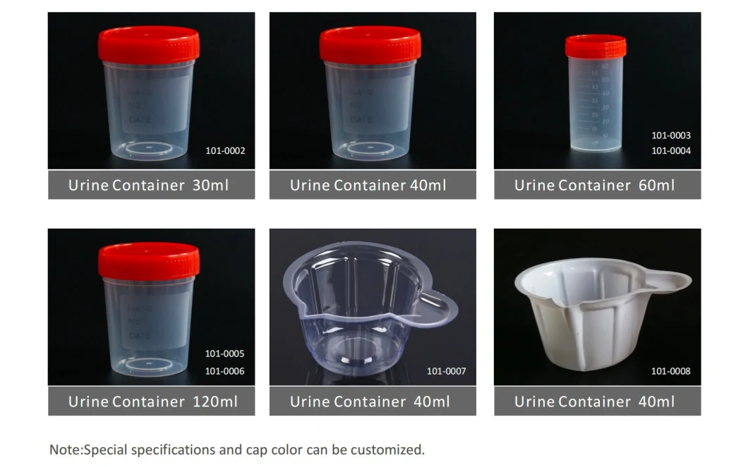 Esterilização de óxido de etileno pecamoso 40 ml de equipamentos hospitalares Medical Products Recipiente de urina com preço da fábrica