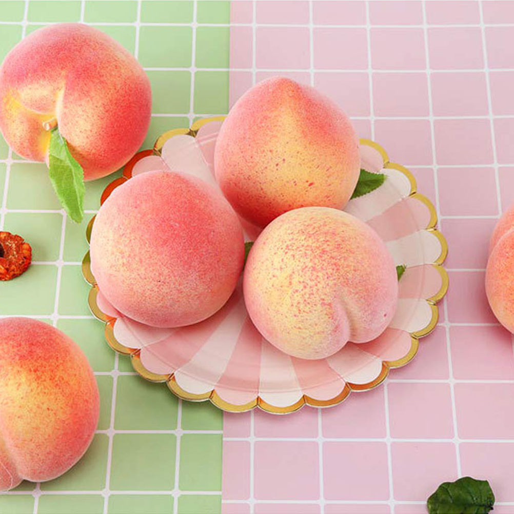 4PCS Artificial Fruits Simulation Peaches Foam Peaches Decoration Fake Fruit for Home Decor High imitation artificial Peaches