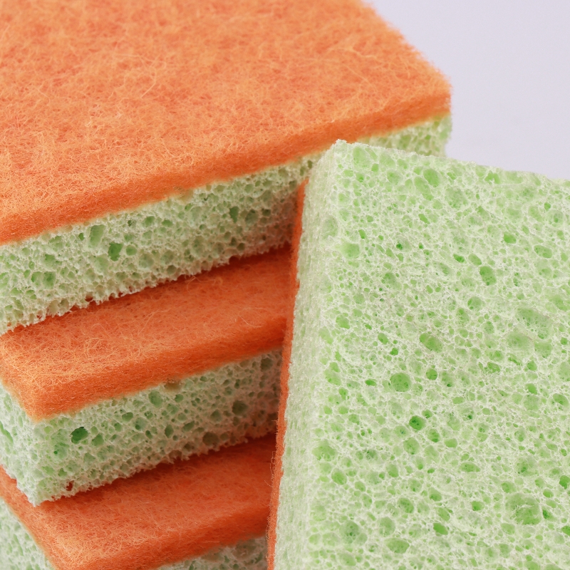 Orange With Green Sponge