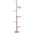 Rascador de torre de escalada para gatos de Sisal de madera, grande, moderno y contemporáneo, plataforma de descanso para condominios de varios niveles