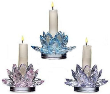 Crystal Lotiform Candleholder