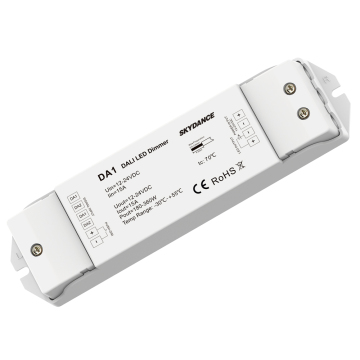 SKYDANCE DA1 12-24V 15A DALI Receiver LED Dimmer with Push-dim Switch