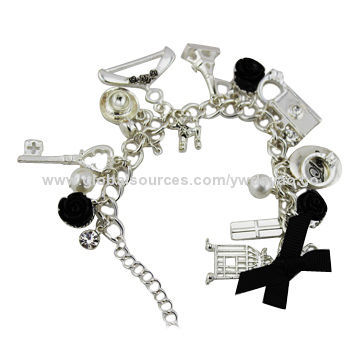 Silver hot jewelry cord bracelets
