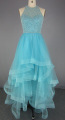 Light Blue Ruffle Prom Vestido De Noite Vestido