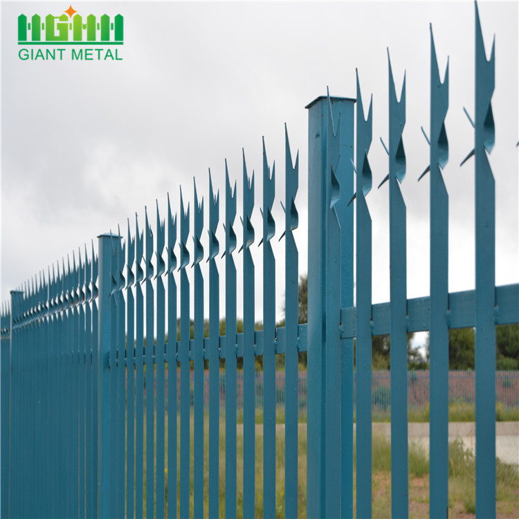 Powder Coated Steel W Pale Palisade Fencing