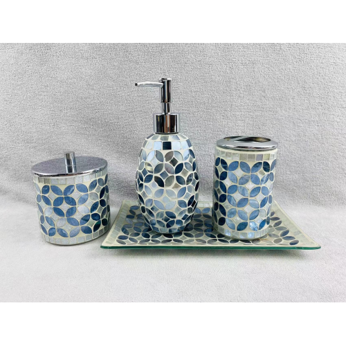 handmade mosaic bathroom accessory sets