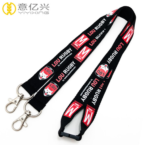 20 mm silkescreen Company Lanyard med logotypanpassad