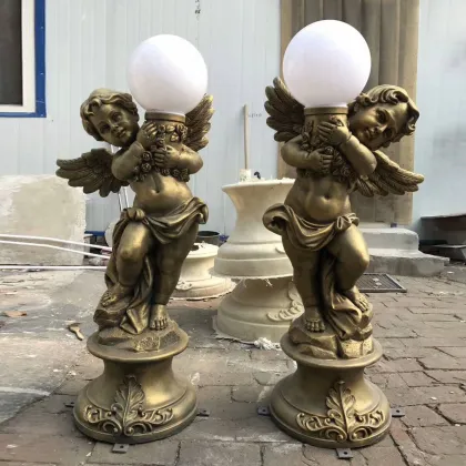 Hot sale fiberglass resin baby angel sculpture