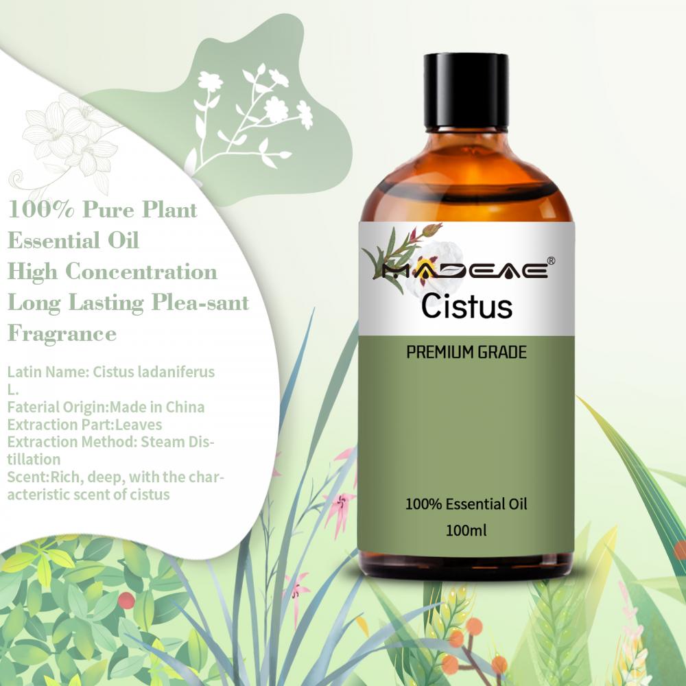 Precio al por mayor Cistus rockrose aceite 100% puro aceite esencial natural