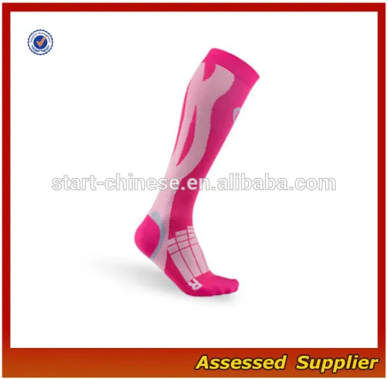 Custom PInk Women Elite Recovery Performance Compression Sport Socks