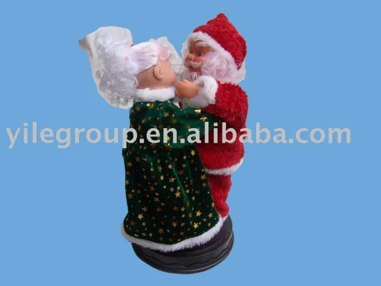 12" two santa dancing/santa claus/santa toys