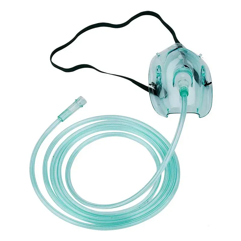 Adjustable Oxygen Therapy Mask with Tube and Plastic Strap