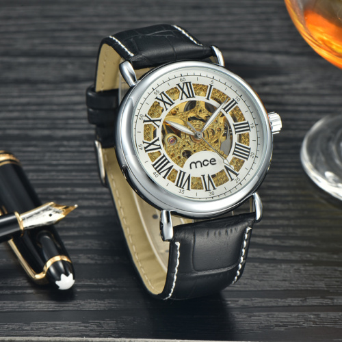 vintage stainless steel logo men's watch