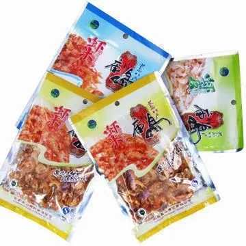 3-side Sealed Seafood Packaging Bag with Tear Notch and Hanger Hole