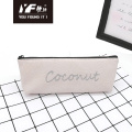 Custom simple solid color embroidery washable pencil case