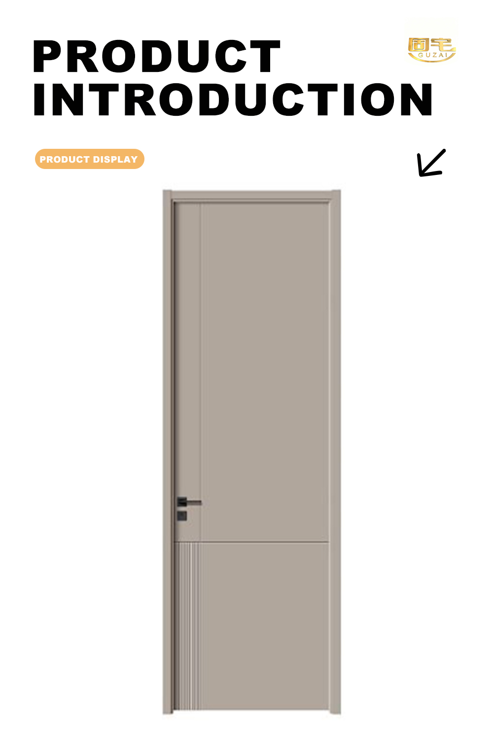 Bottom Fluted Simple Interior Door X