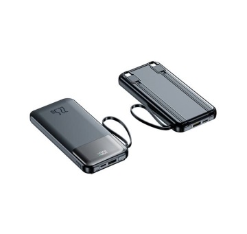 Fuente de alimentación portátil La carga super rápida viene con cable doble desmontable Tipo-C Línea Salida de carga rápida Cable de iPhone 2.4 Salida