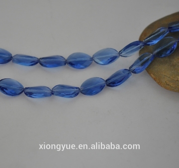 cheap price crystal banana leaf shape hammered jewelry beads