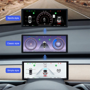 Tesla 모델 3/Y -2024 용 Universal Digital Instrument 클러스터 디스플레이 가제트