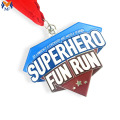 Custom metal running superhero medals