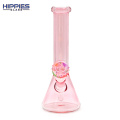 Pink Glass Thick Bottom Beaker Bong