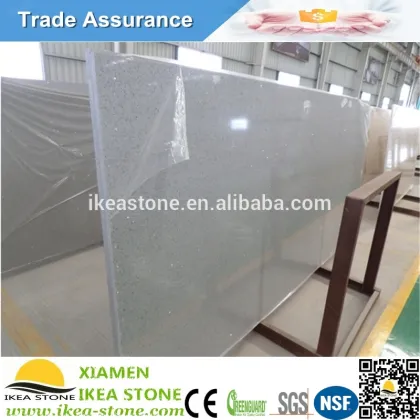 Crystal Quartz Stone Sparkle Grey Hanstone Slab
