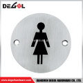 中国卸売ステンレス鋼のドアは、男性の洗面所の丸いトイレの標識プレートをマウント