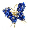 Lapis Lazuli Butterfly Decoration Healing Crystal Chip Beads Ornament Home Decor Gifts