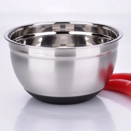 Silver Bowl for Egg-beating Sets Stainless Steel Material