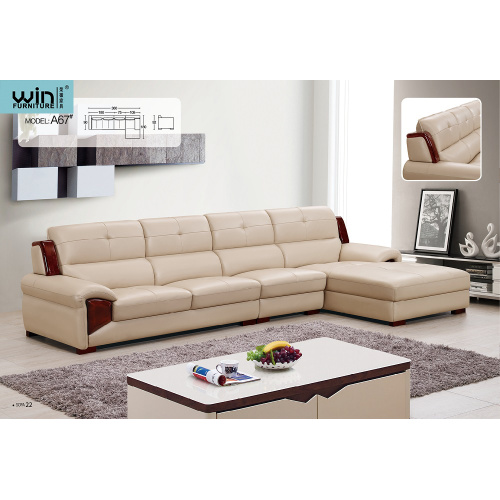 Modernes L-förmiges Ledersofa-Set