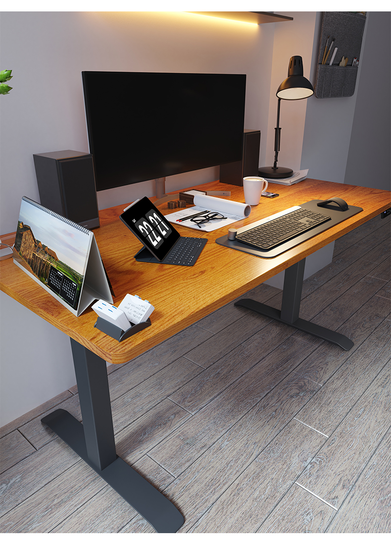 Custom Height Adjustable Desk Frame With Dual Motor