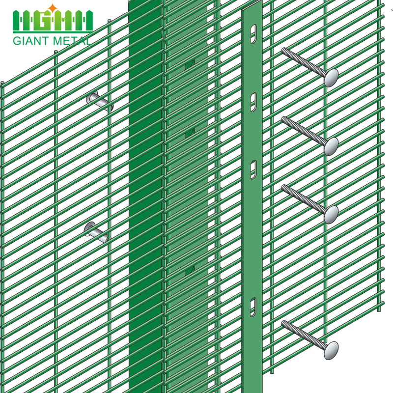 High Security Welded Galvanized 358 Wire Mesh Fence