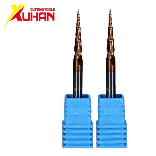 HRC62 Solid Carbide Ball Nose Tapered End Mills cnc carving bit engraving Router Bits Taper Wood Metal Milling cutters endmill