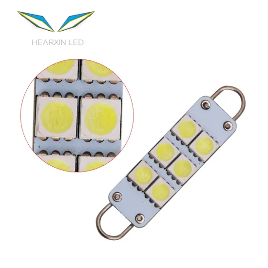 12SMD LED Bulbs 44mm Canbus Error-Free White 12V Car Reading Light Dome Lamp for License Plate