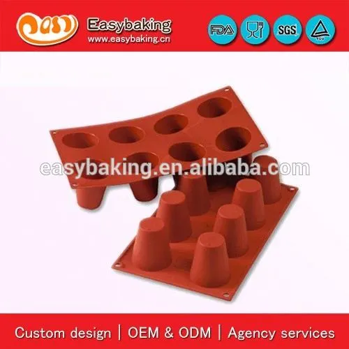 8 Cavities big baba cake baking pans silicon bakeware