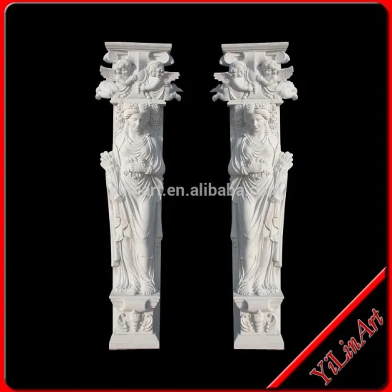 Decorative Marble Stone Gate Pillar Statue Carving For Decorative