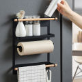 Metal 4 Tier Magnet Towel Holder Punch Free