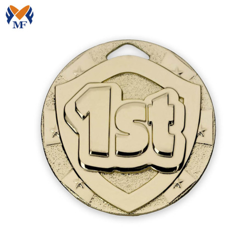 Custom souvenir gift gold flower medal