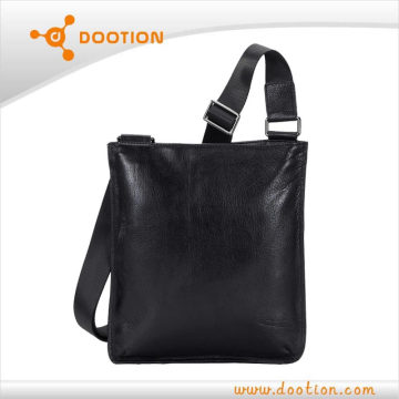 Genuine leather men messenger bag for tablet
