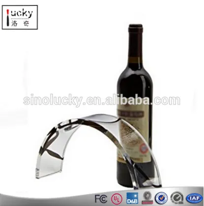 Wine Rack Curved Acrylic Single Bottle Wine Stand,Custom all shape