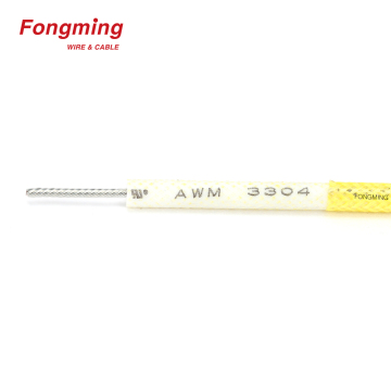 UL3304 22AWG 20AWG Silicone Fiberglass High Voltage Wire