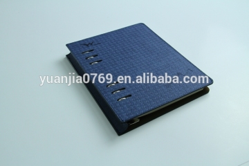 2015 bespoke soft cover leather metal coil notebook