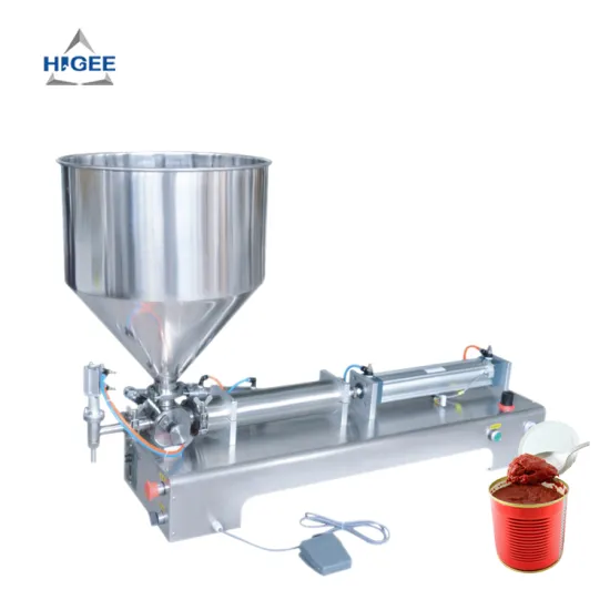 Higee 1000g Meat Puree Filler Paste Filling Machine for Food Production Line
