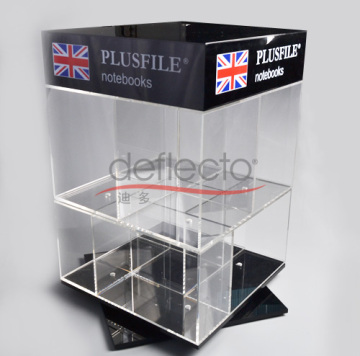 clear acrylic storage box/ acrylic book display stand/pop display