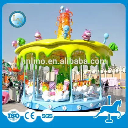 Indoor amusement rides equipment! Lino amusement small carousel rides for shop mall