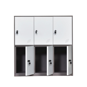 2 Tier 6 Door Closet Storage Cabinets