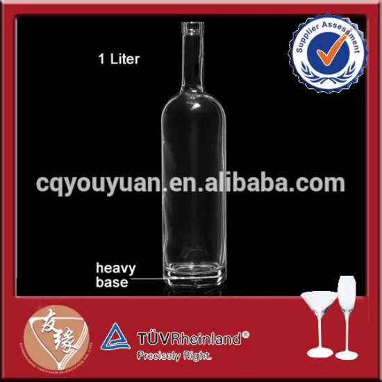 OEM accepted super clear 1000ml glass bottle weight