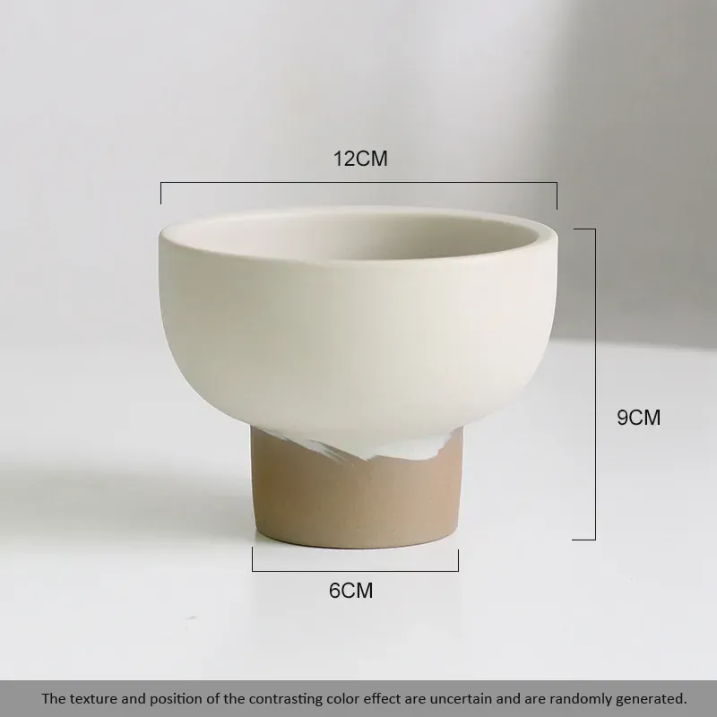 Modern Splashing Glaze Matte Indoor Ceramic Flower Pot with Drainage