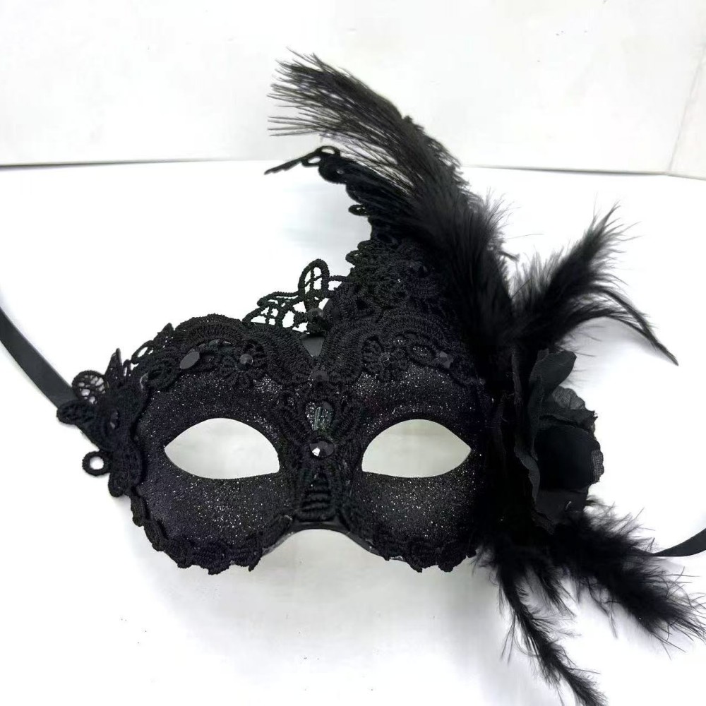 Venetian black glitter eye mask