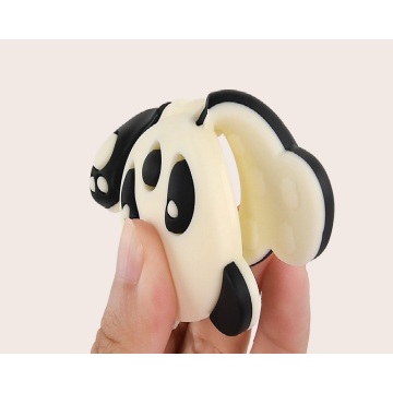 Matériaux de qualité alimentaire dessin animé panda silicone bébé teether